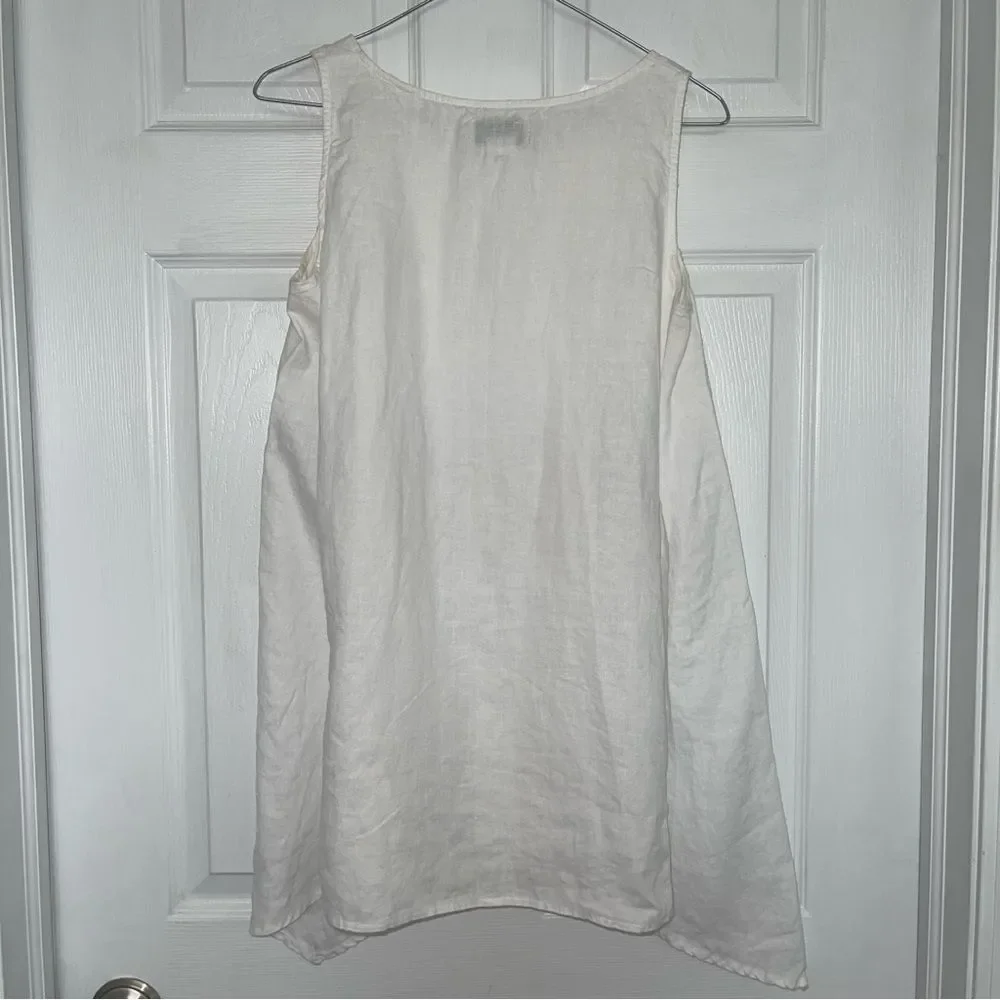 Peck & Peck Embroidered Linen Tunic Sz S Worn Twice